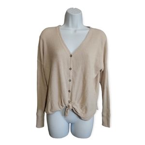 Abercrombie & Fitch Cream Long Sleeve Top sz XS